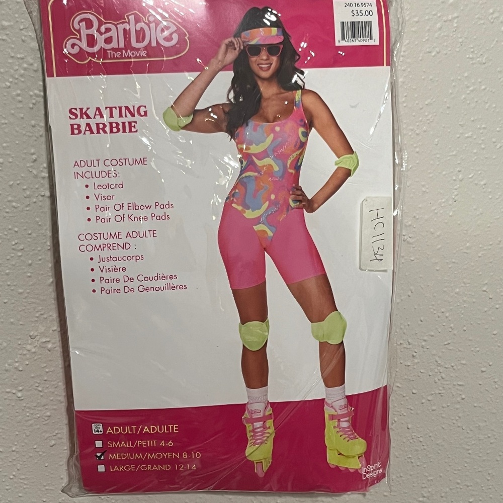 Barbie Adult Roller Skater Costume – Roller Skate Outfit | Pink Halloween Look